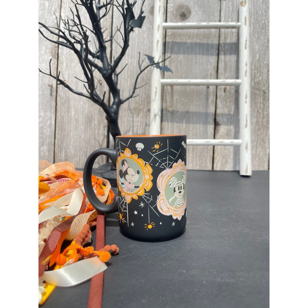 Disney Halloween Frames Soft Touch Mug Mickey Minnie Mouse Donald Duck Pluto NEW - Picture 1 of 3